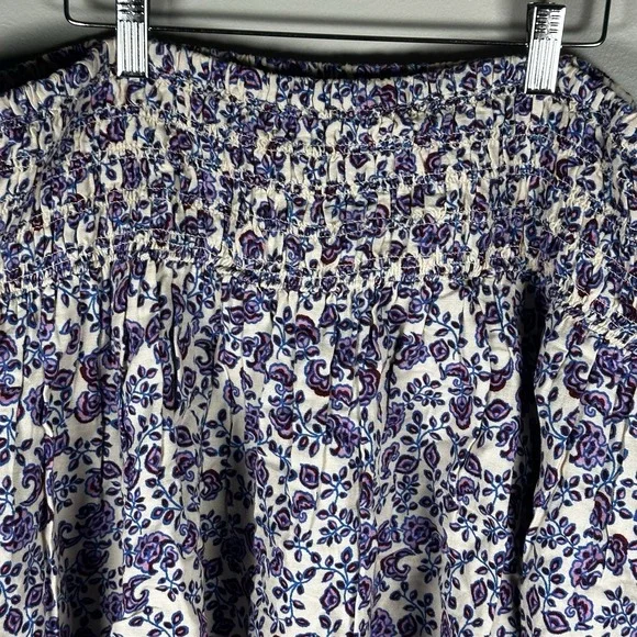 The Drop Purple Paisley Rosalia Smocked Waist Mini Skirt Size XXL NWT - Picture 2 of 14